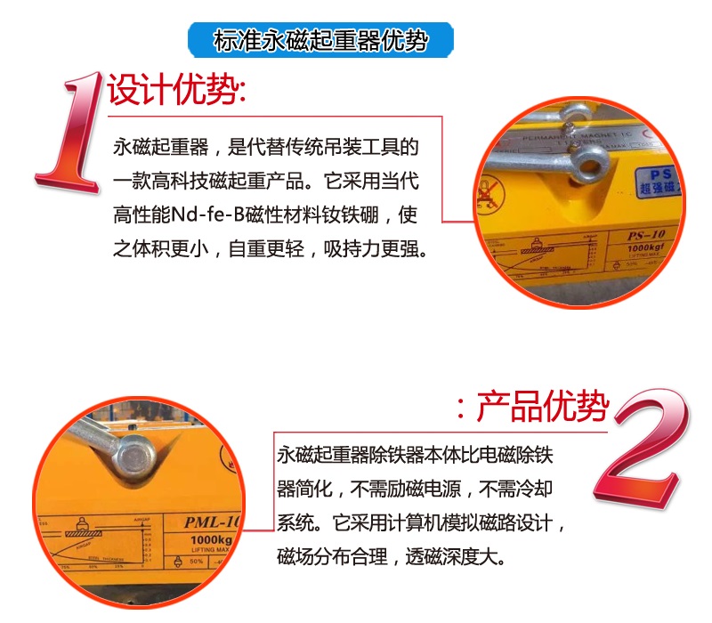 永磁起重器手动产品优势图