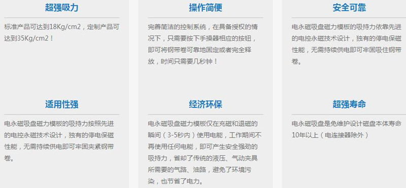 吊捆扎棒材用起重电永磁铁参数